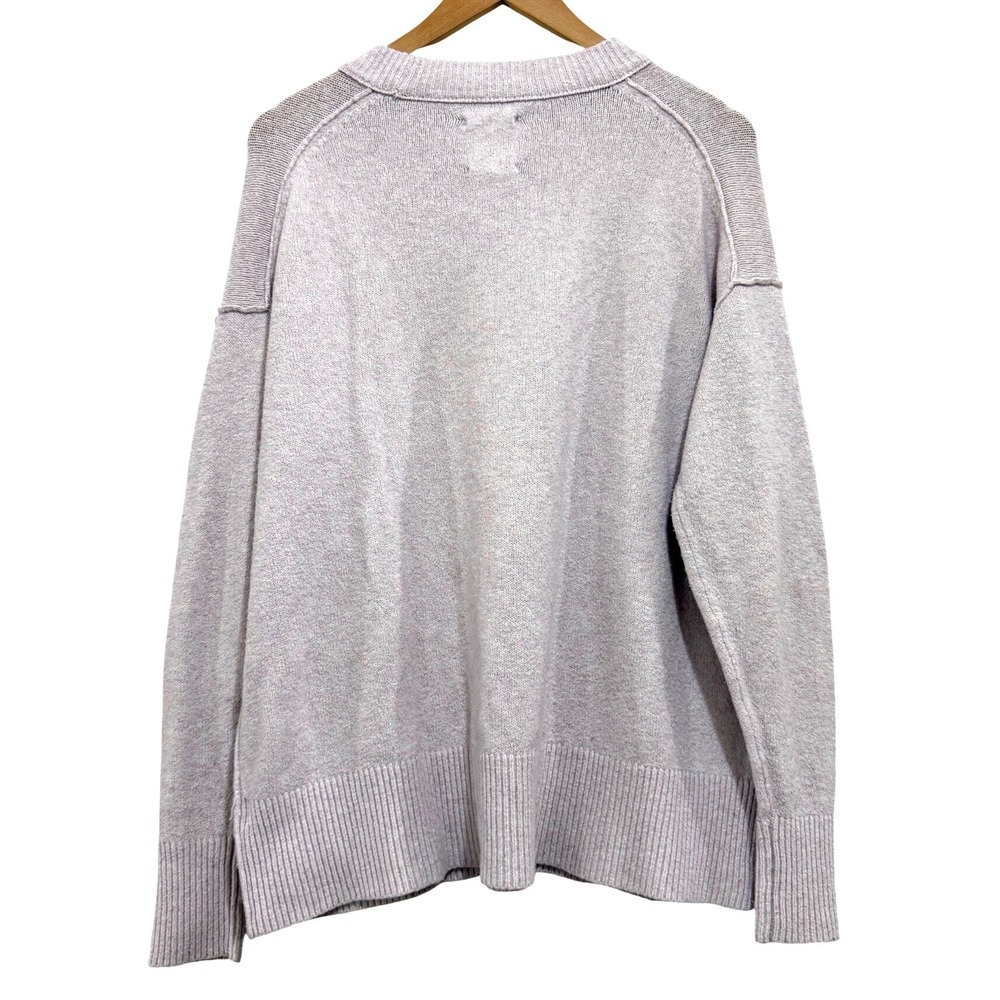 Aerie‎ Women's XXS Lavender Marled Crew Neck Oversized Knit Pullover Sweater - Picture 2 of 5